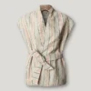 Gilet a righe con cintura Gilet a righe con cintura