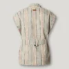 Gilet a righe con cintura Gilet a righe con cintura