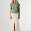Gilet in maglia con collo rotondo Gilet in maglia con collo rotondo