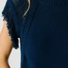 Gilet in maglia con collo rotondo Gilet in maglia con collo rotondo