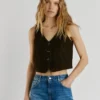 Gilet in pelle scamosciata Gilet in pelle scamosciata