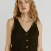 Gilet in pelle scamosciata Gilet in pelle scamosciata