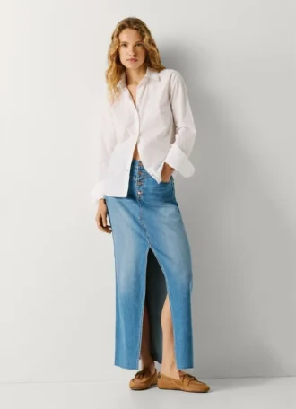 Gonna lunga in denim dalla vestibilità regolare