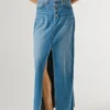 Gonna lunga in denim dalla vestibilità regolare Gonna lunga in denim dalla vestibilità regolare