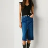 Gonna midi in denim slim fit Gonna midi in denim slim fit