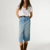 Gonna midi in denim slim fit Gonna midi in denim slim fit