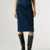 Gonna midi in denim slim fit Gonna midi in denim slim fit