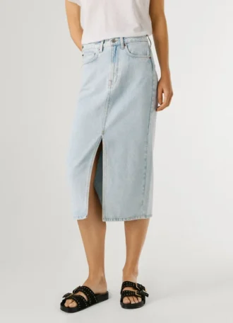 Gonna midi in denim slim fit