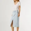 Gonna midi in denim slim fit Gonna midi in denim slim fit