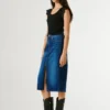 Gonna midi in denim slim fit Gonna midi in denim slim fit