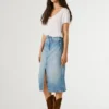 Gonna midi in denim slim fit Gonna midi in denim slim fit