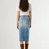 Gonna midi in denim slim fit Gonna midi in denim slim fit