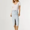 Gonna midi in denim slim fit Gonna midi in denim slim fit