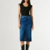 Gonna midi in denim slim fit Gonna midi in denim slim fit