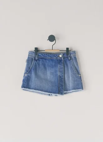 Gonna-pantaloncino in denim dalla vestibilità comoda