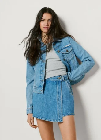 Gonna-pantaloncino in denim dalla vestibilità regolare