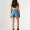 Gonna-pantaloncino in denim dalla vestibilità regolare Gonna-pantaloncino in denim dalla vestibilità regolare