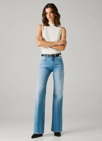 Jeans a vita alta e gamba svasata – Willa