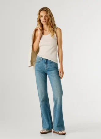Jeans a vita alta e gamba svasata – Willa