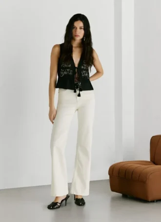 Jeans a vita alta e gamba svasata – Willa