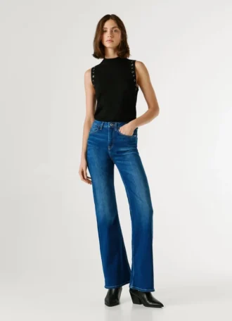 Jeans a vita alta e gamba svasata – Willa