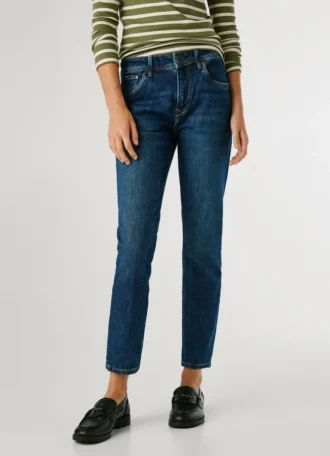 Jeans a vita alta e vestibilità affusolata – Viola
