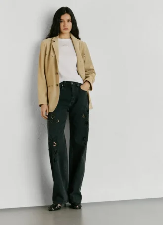 Jeans a vita alta e vestibilità dritta – Eden