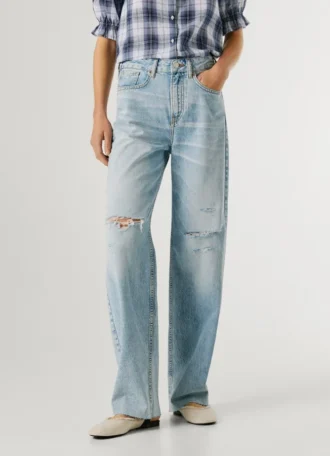 Jeans a vita alta e vestibilità dritta – Eden