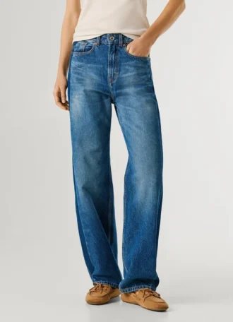 Jeans a vita alta e vestibilità dritta – Eden