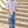 Jeans a vita bassa e vestibilità ampia – Helix Jeans a vita bassa e vestibilità ampia – Helix