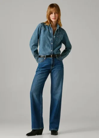 Jeans a vita bassa e vestibilità ampia – Nicky