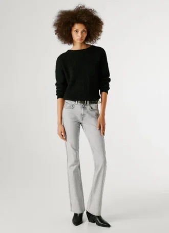 Jeans a vita media con taglio bootcut – Piper