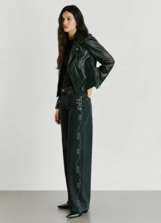 Jeans a vita media e gamba larga – Lina