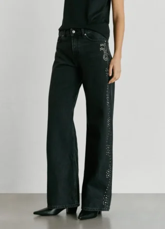 Jeans a vita media e gamba larga – Lina