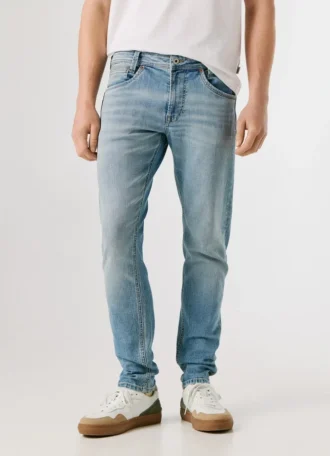 Jeans a vita media e vestibilità affusolata – Spike