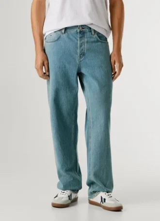 Jeans a vita media e vestibilità ampia – Helix