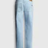 Jeans a vita media e vestibilità dritta
