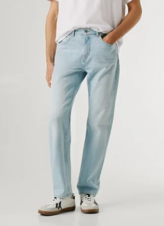 Jeans a vita media e vestibilità dritta – Byron