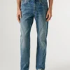 Jeans a vita media e vestibilità dritta – Byron