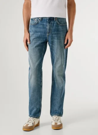 Jeans a vita media e vestibilità dritta – Byron