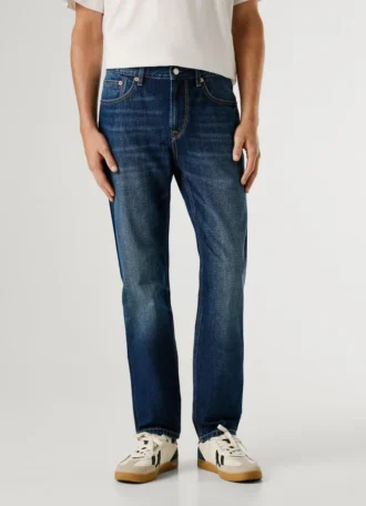 Jeans a vita media e vestibilità dritta – Byron