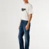 Jeans a vita media e vestibilità dritta – Byron