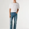 Jeans a vita media e vestibilità dritta – Byron