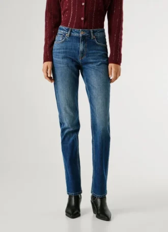 Jeans a vita media e vestibilità dritta – Mary
