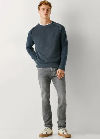 Jeans slim fit a vita media – Track