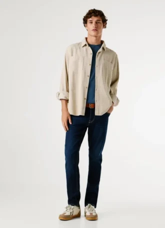 Jeans slim fit a vita media – Track