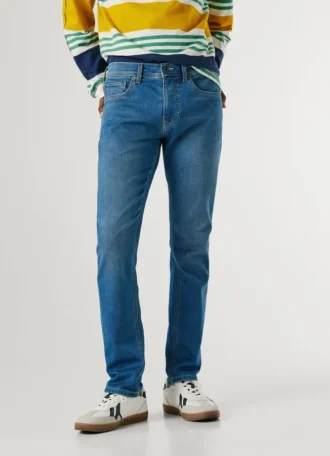 Jeans slim fit a vita media – Track