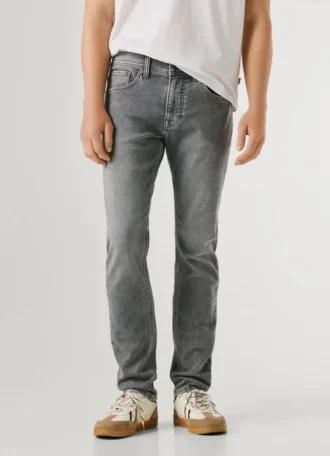 Jeans slim fit a vita media – Track