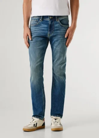 Jeans slim fit a vita media – Track