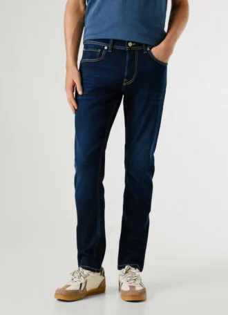 Jeans slim fit a vita media – Track